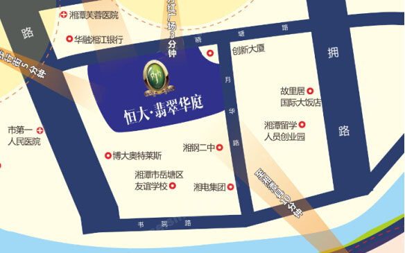 恒大翡翠华庭位置图