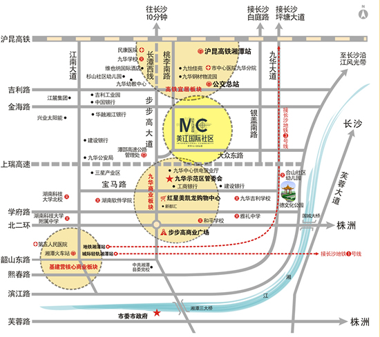美江国际社区位置图
