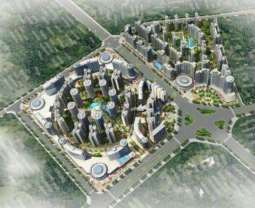 建鑫城国际社区二期鸟瞰图