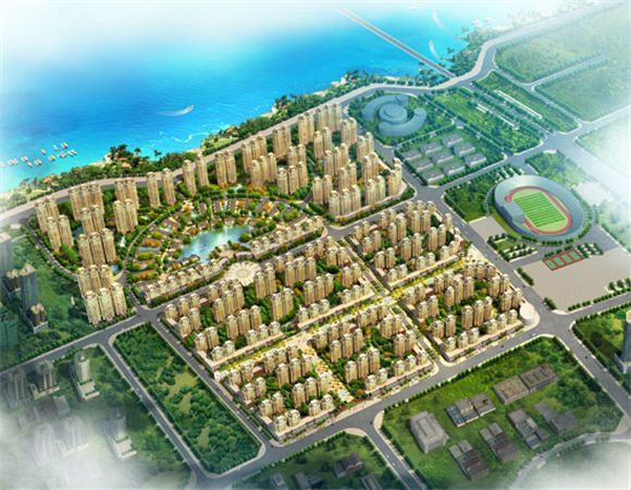 宜华·湘江名城鸟瞰图