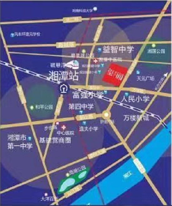 天元·广场玺园公寓位置图